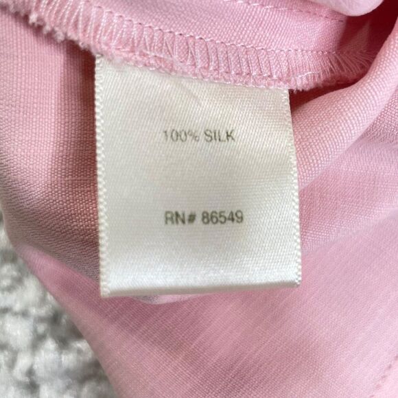 Tommy Bahama Silk Embroidered Another Year Button Up Shirt Pink - Picture 4 of 7